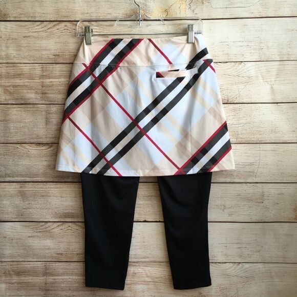 SAN SOLEIL SKIRTED LEGGINGS IN PLAID - Picture 5 of 6